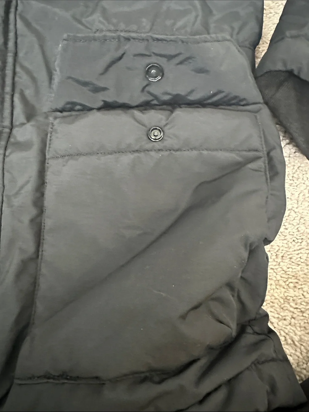 The Children's Place boys Black Puffer Parka with Faux-Fur Trim 10/12